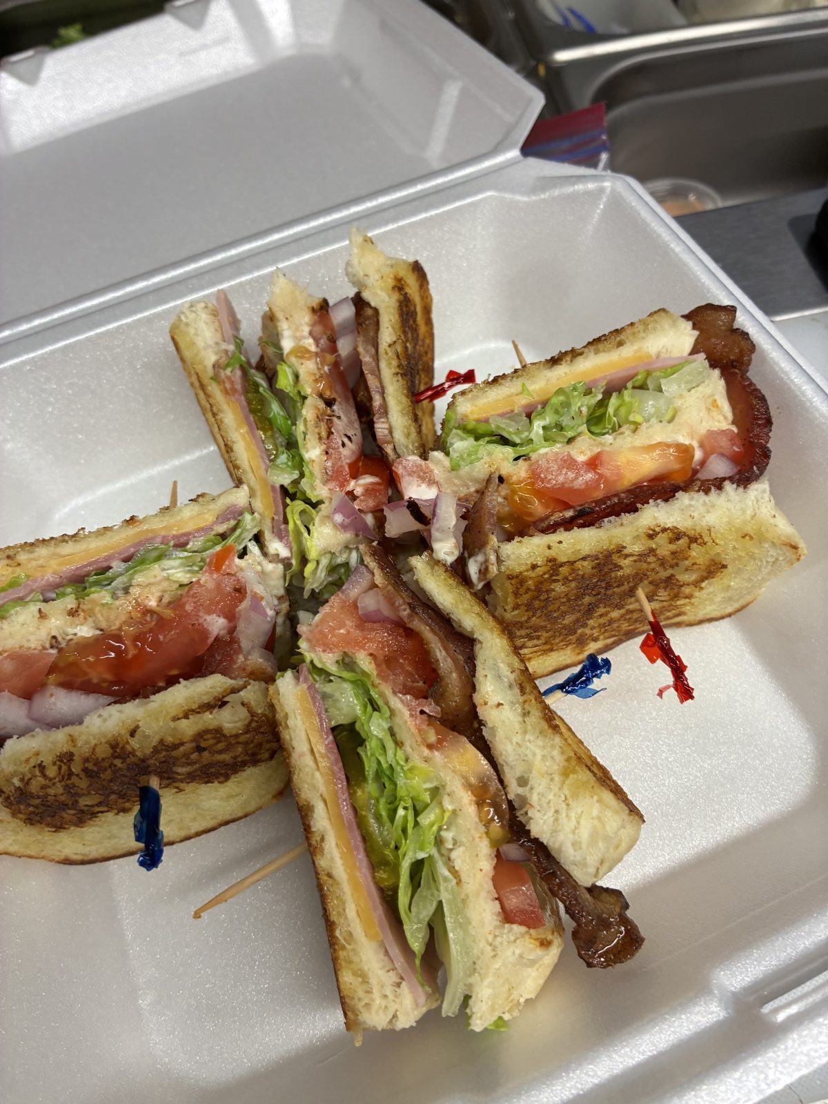 Triple-decker BLT club