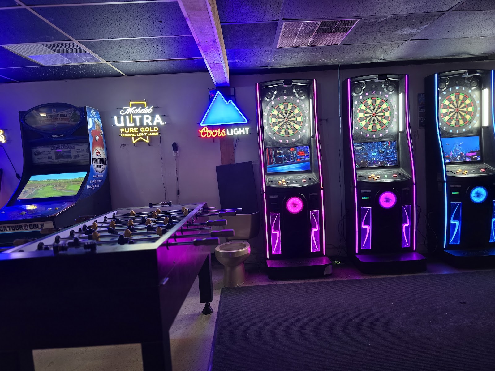 Arcade and foosball area